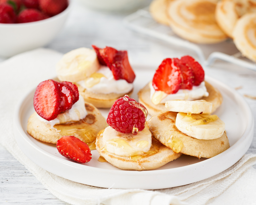 Mini pancakes con la farina di riso