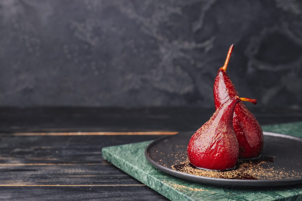 Pere al vino rosso