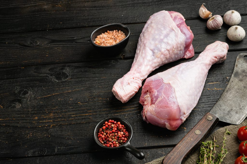 Cosce di pollo bollite