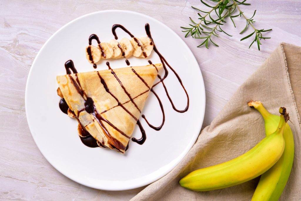 Crepes con crema soffice di banane