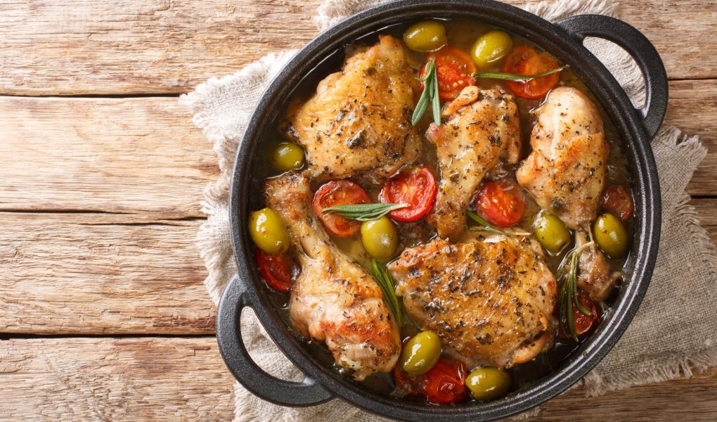 Cosce di pollo in padella
