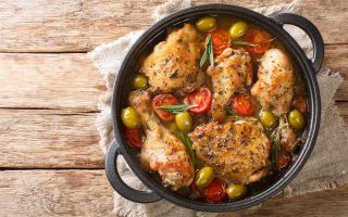 Cosce di pollo in padella