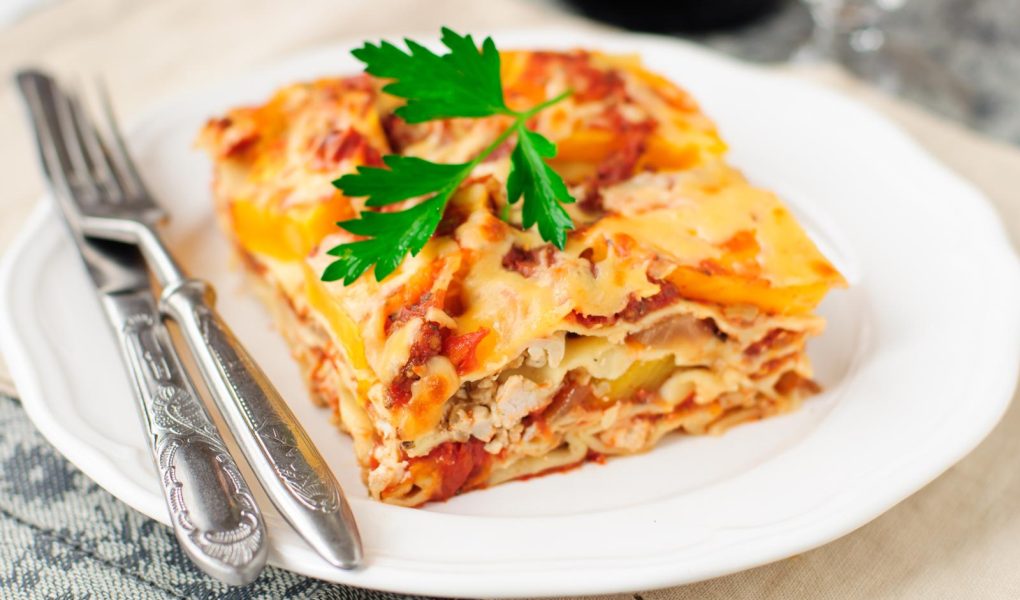 Lasagne zucca e salsiccia