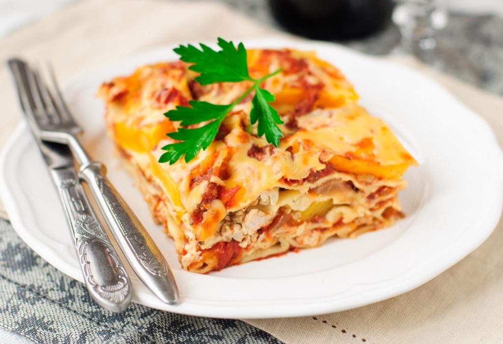 Lasagne zucca e salsiccia
