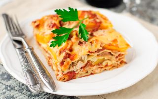 Lasagne zucca e salsiccia