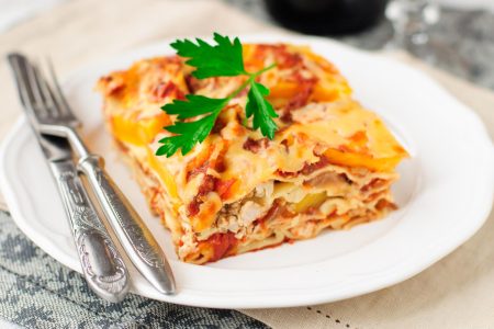 Lasagne zucca e salsiccia