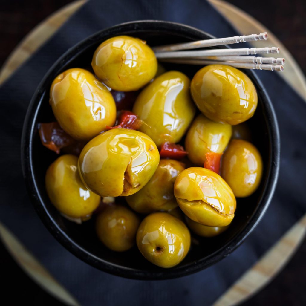 Olive schiacciate