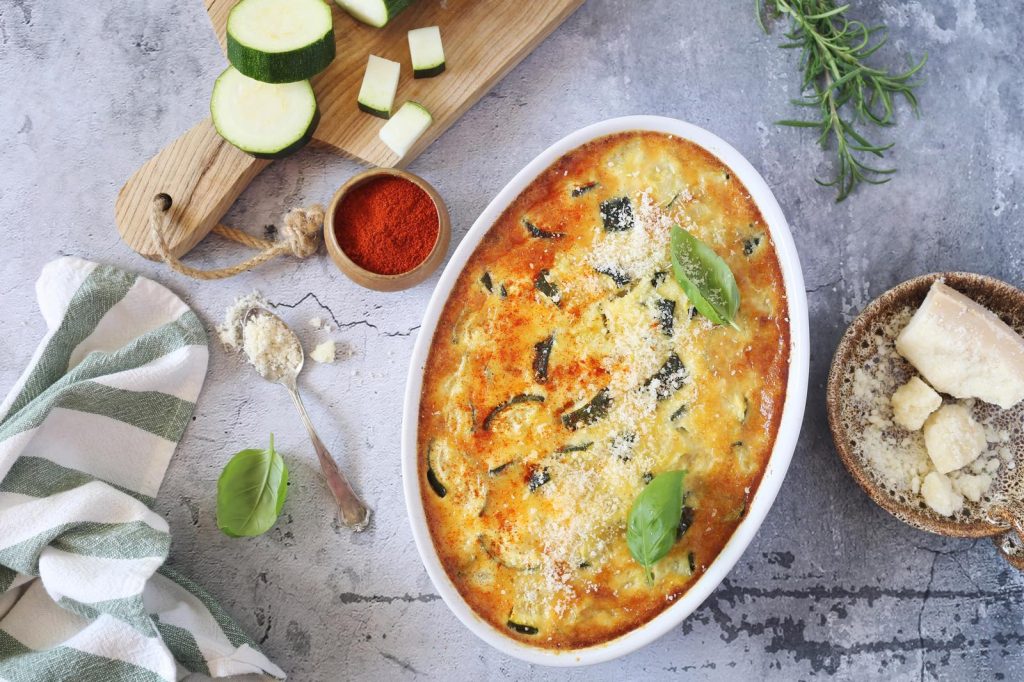 Parmigiana di zucchine bianca