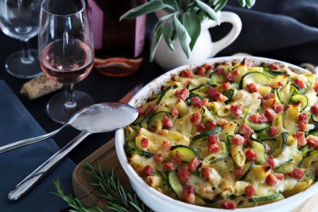 Pasta zucchine e pancetta