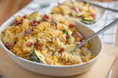 Pasta zucchine e speck