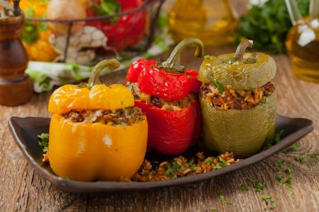 Peperoni ripieni di carne