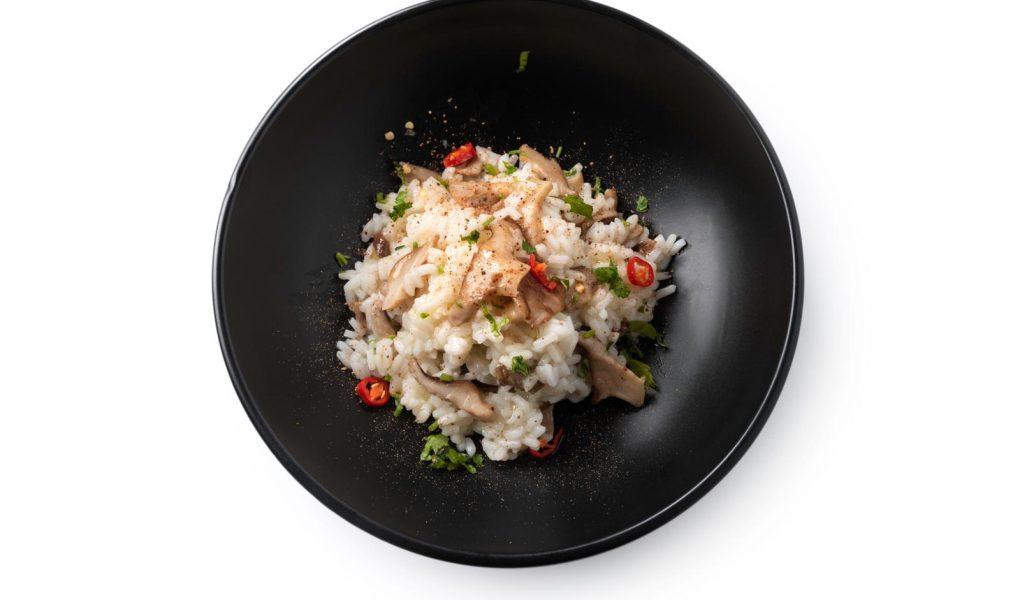 Risotto funghi e salsiccia
