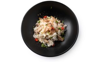 Risotto funghi e salsiccia