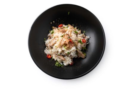 Risotto funghi e salsiccia
