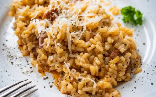 Risotto radicchio e salsiccia