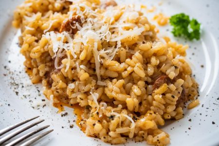 Risotto radicchio e salsiccia