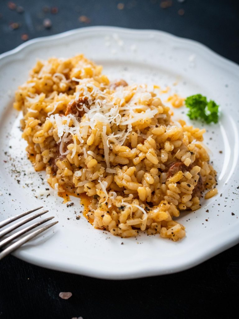 Risotto radicchio e salsiccia