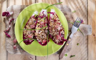 Risotto radicchio e speck