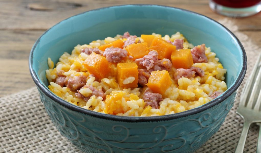 Risotto zucca e salsiccia