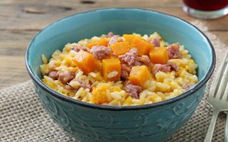 Risotto zucca e salsiccia