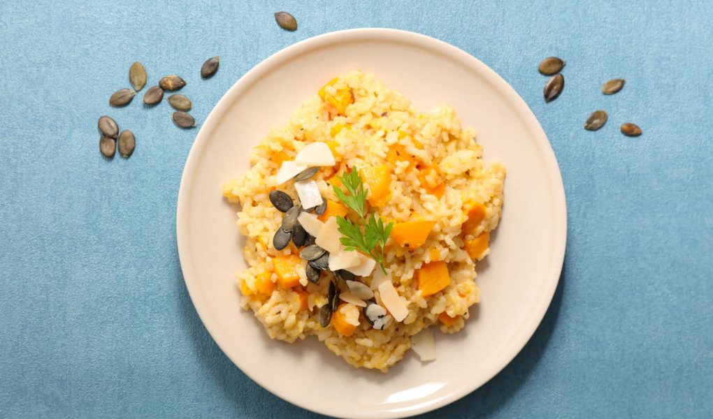 Risotto zucca e speck