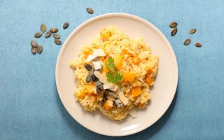 Risotto zucca e speck