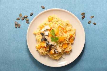 Risotto zucca e speck