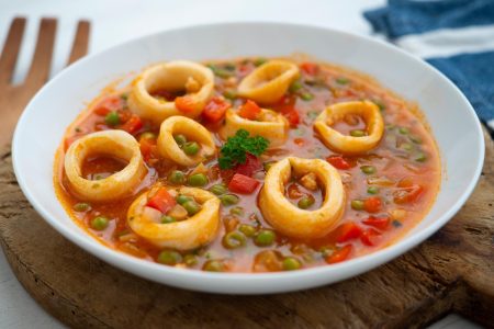 Seppioline con piselli