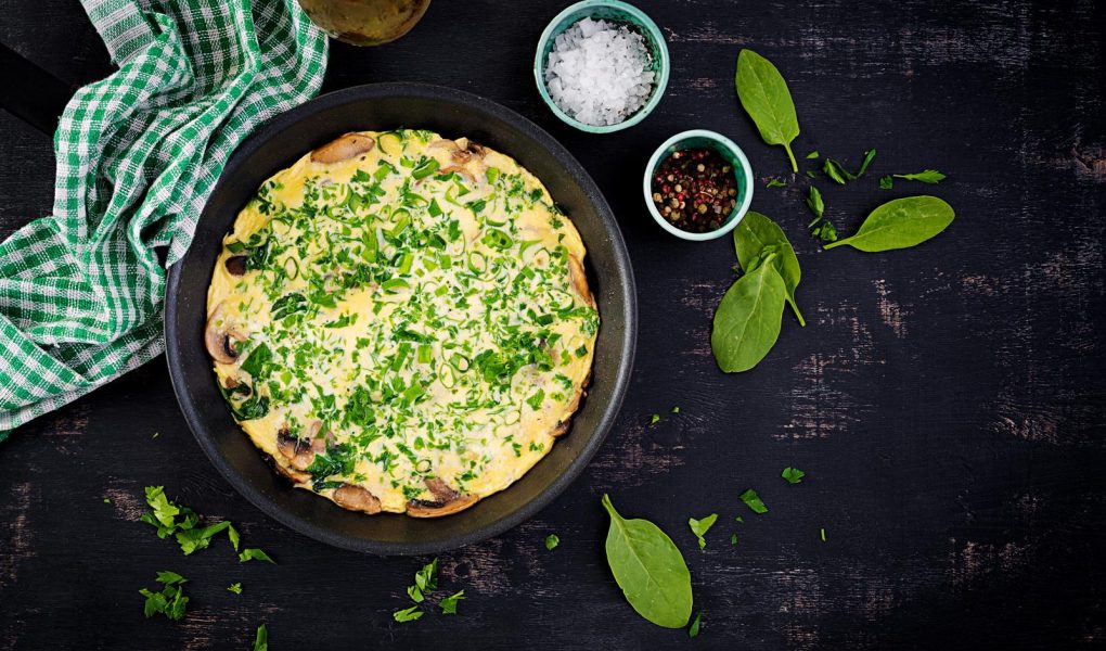 Frittata con fiori di zucca