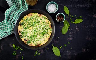 Frittata con fiori di zucca