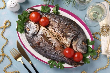 Orata al forno con pomodorini