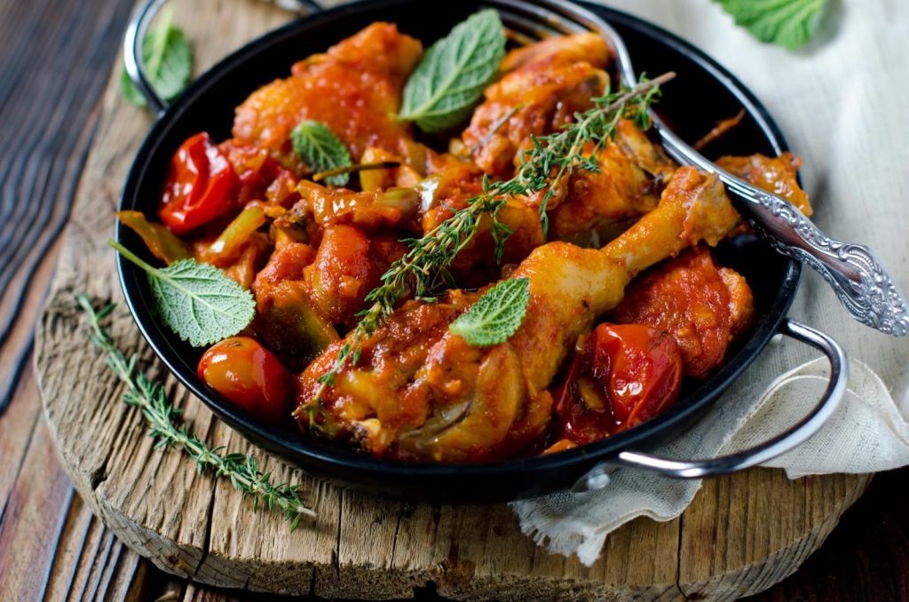Pollo con peperoni alla romana