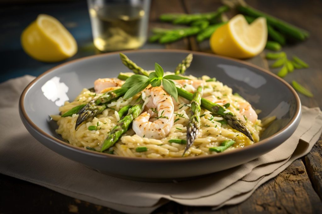 Risotto asparagi e gamberetti