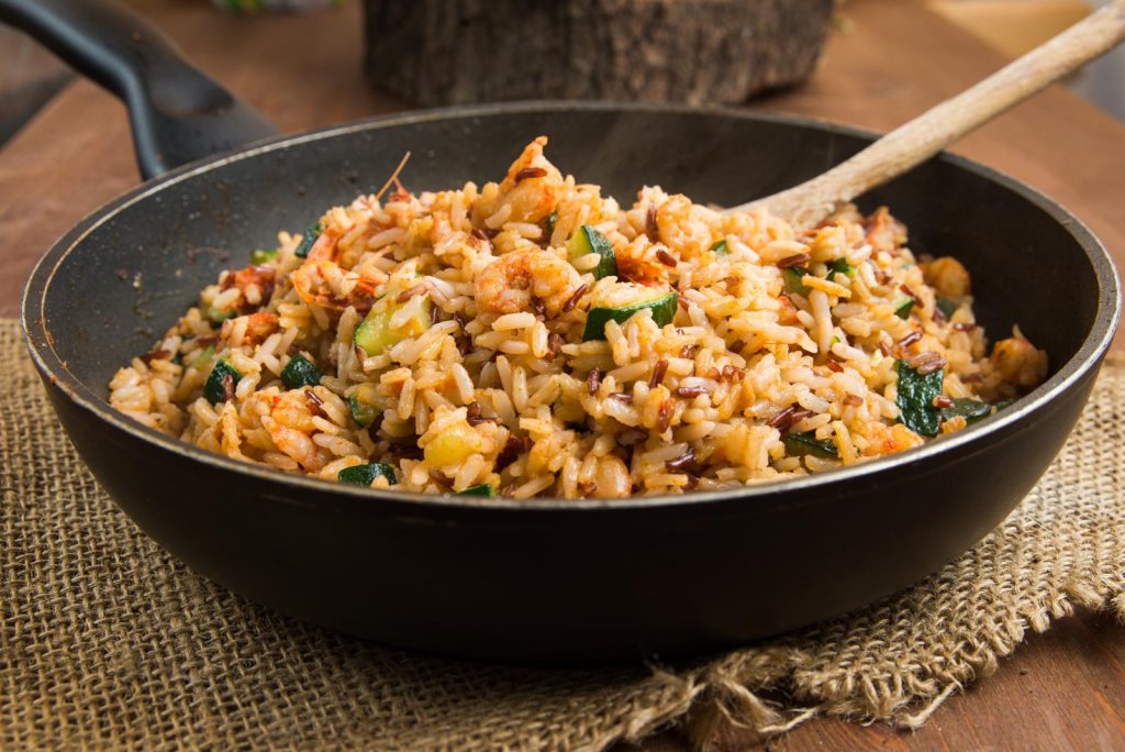 Risotto gamberetti e zucchine