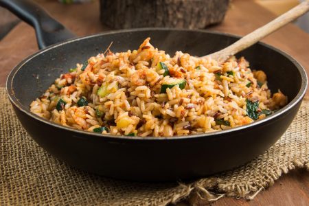 Risotto gamberetti e zucchine