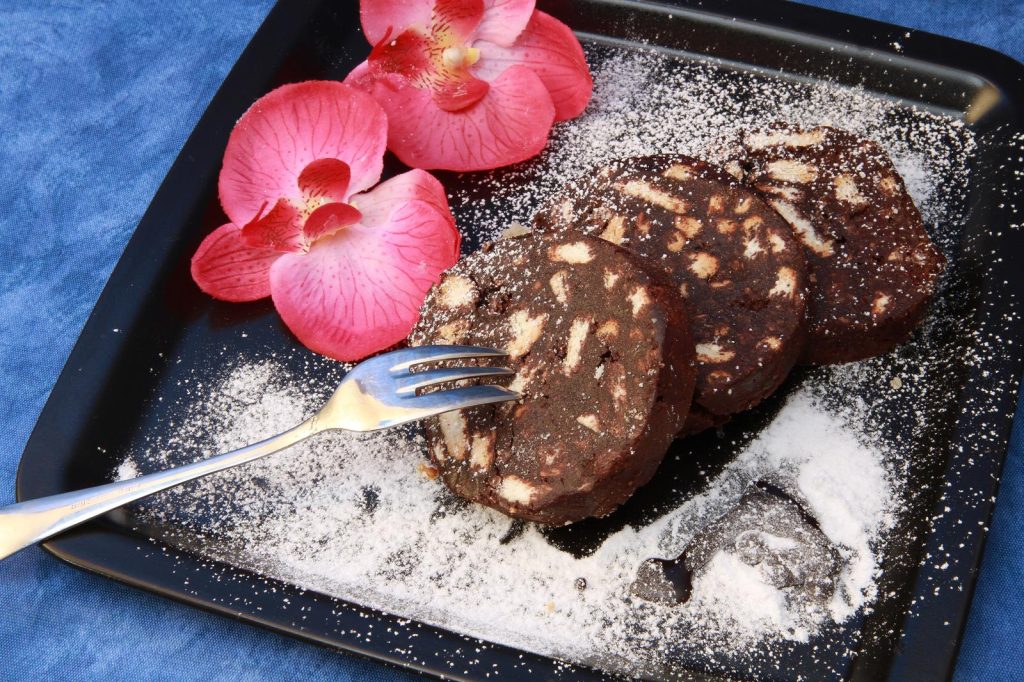 Salame al cioccolato con cacao
